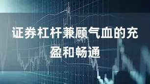 证券杠杆兼顾气血的充盈和畅通